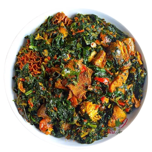 Spinach and Kale Fufu, Nigerian dish from Fork in Nigeria
